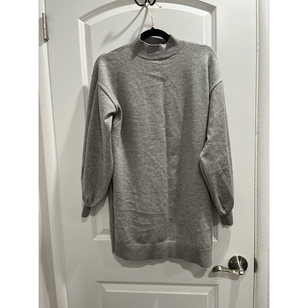 Mock neck sweater dress